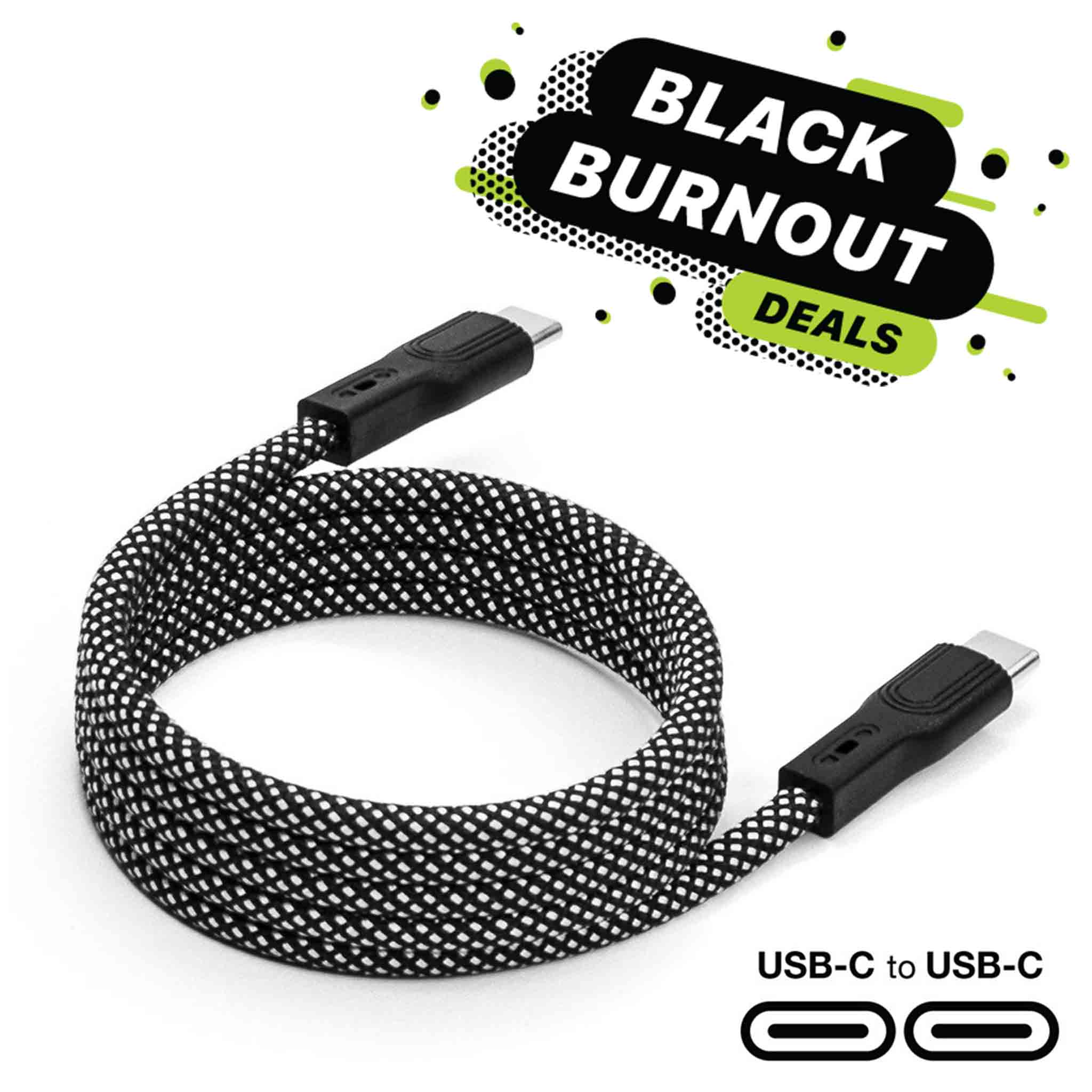 🔥 BLACK BURNOUT DEALS 🔥 Magnetisches USB-C - C Kabel 1.0m | iPhone 15, Android