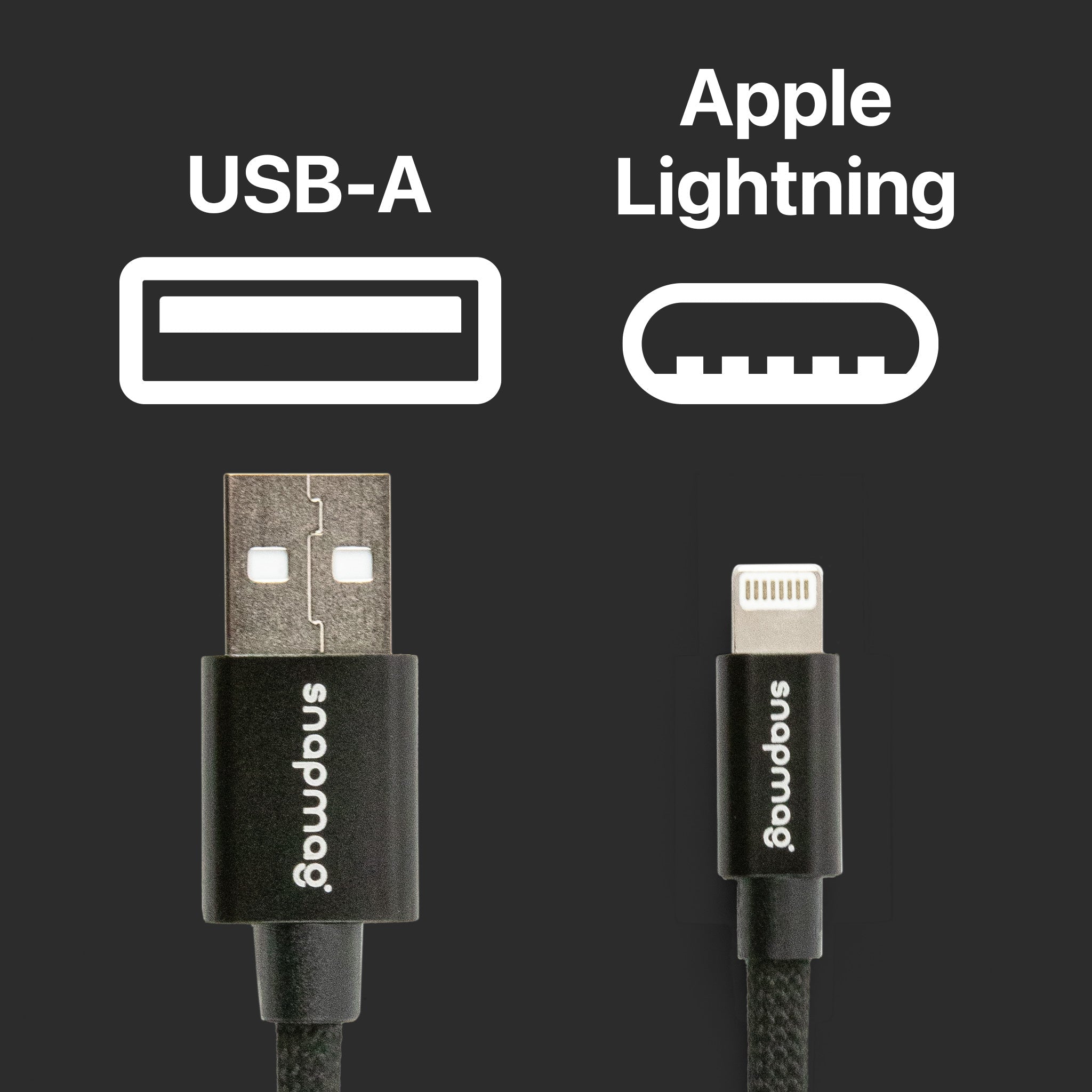 USB-A to Lightning | Alle Apple Lightning Geräte | 1.5 m | BLACK EDITION